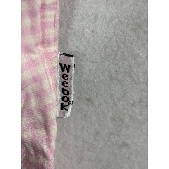 Weebok Baby Pink Gingham Overalls 12M Adjustable Straps Cotton Blend Snap Closur - Picture 3 of 7